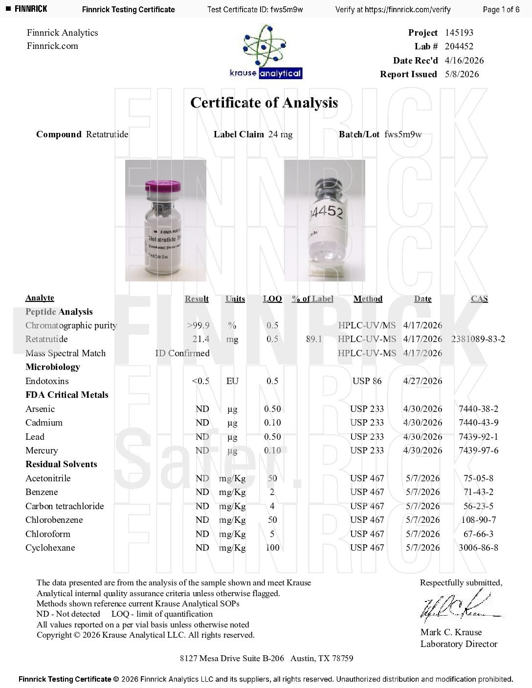 Set of 5 3R 20mg - Image 2